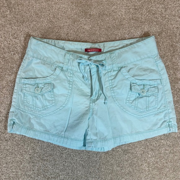 UNIONBAY Pants - UNIONBAY Light Aqua Cargo Shorts